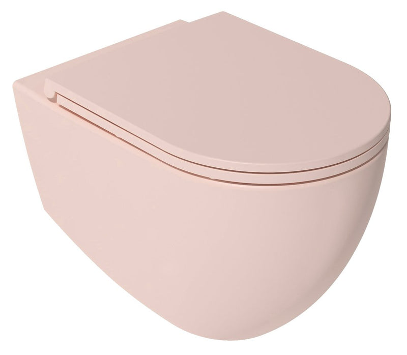 INFINITY Slim Toilet Zitting Soft Close Quick Release Zalm Rose