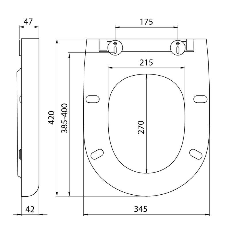 Toiletbril Absolute Wit softclose quick release