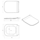 Toiletzitting Vea Slim Softclose, Wit