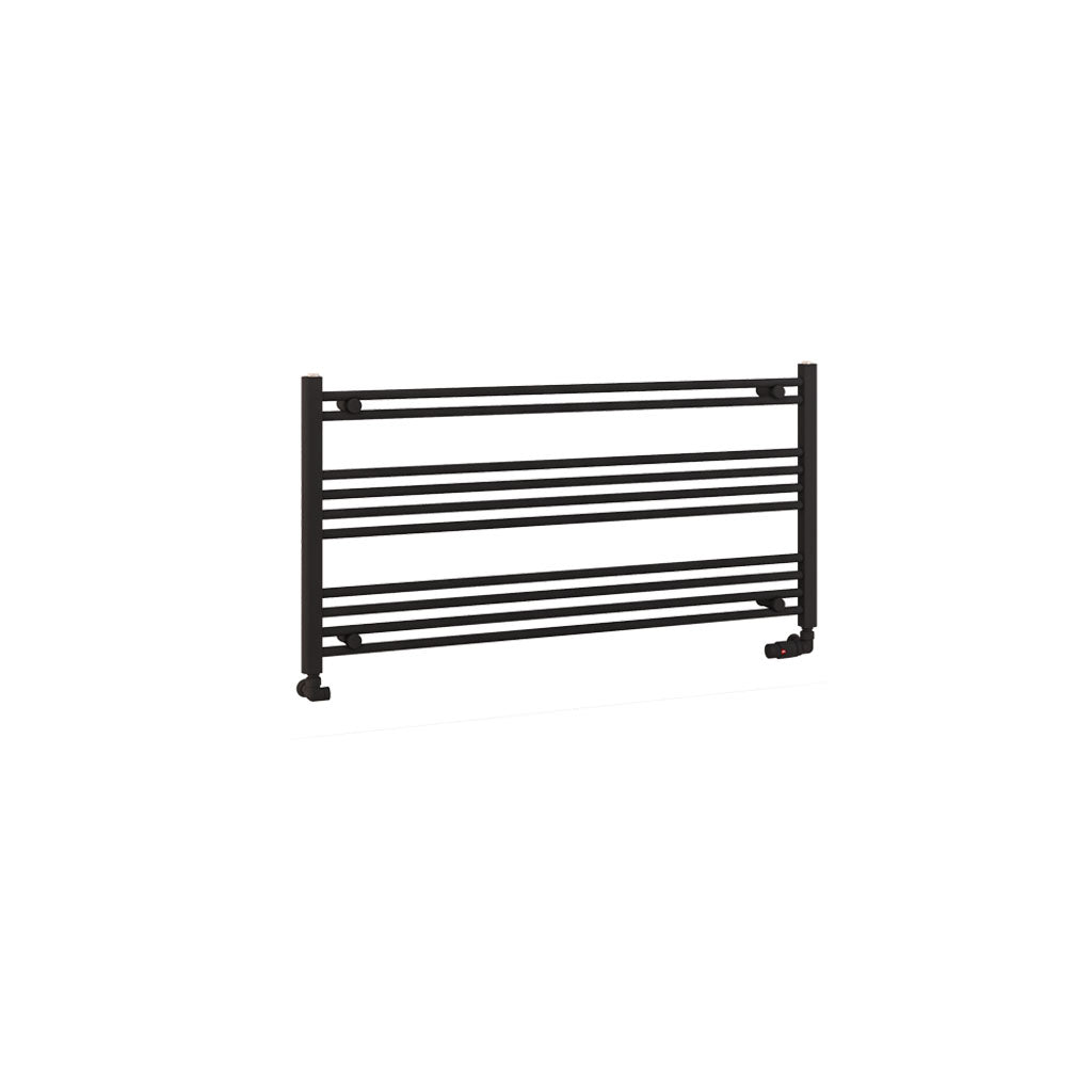 Eastbrook Wendover handdoekradiator 120x60cm 686W Mat Zwart