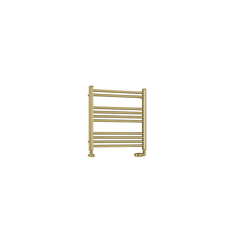 Eastbrook Wendover handdoekradiator 60x60cm 262W Geborsteld Messing