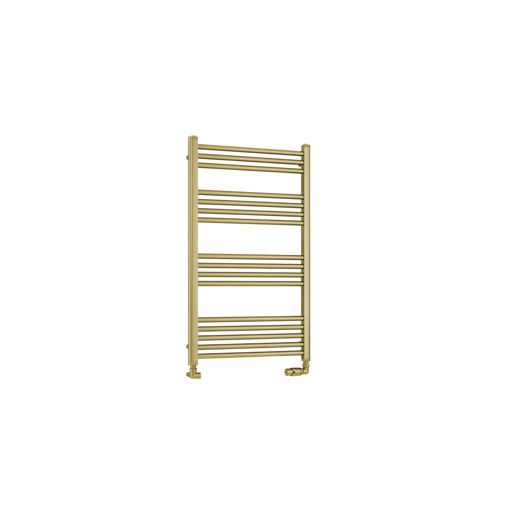 Eastbrook Wendover handdoekradiator 60x100cm 436W Geborsteld Messing