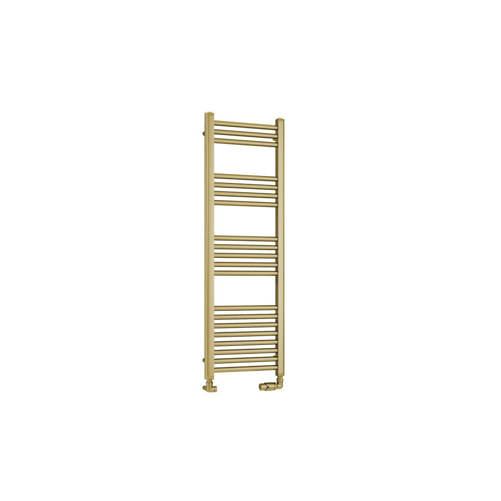 Eastbrook Wendover handdoekradiator 40x120cm 382W Geborsteld Messing