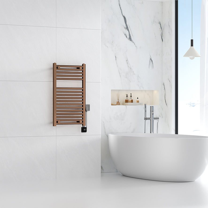 Wiesbaden Elara elektrische radiator Smart WiFi 76,6 x 45 cm geborsteld brons koper PVD