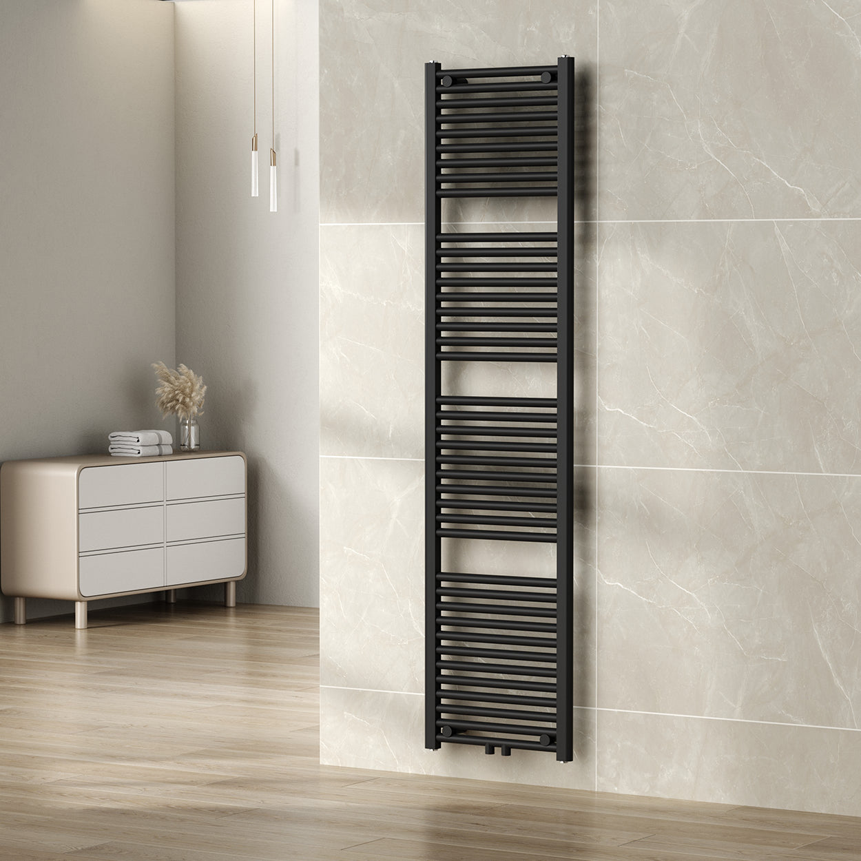 Wiesbaden Elara sierradiator 181,7 x 45,0 cm mat zwart