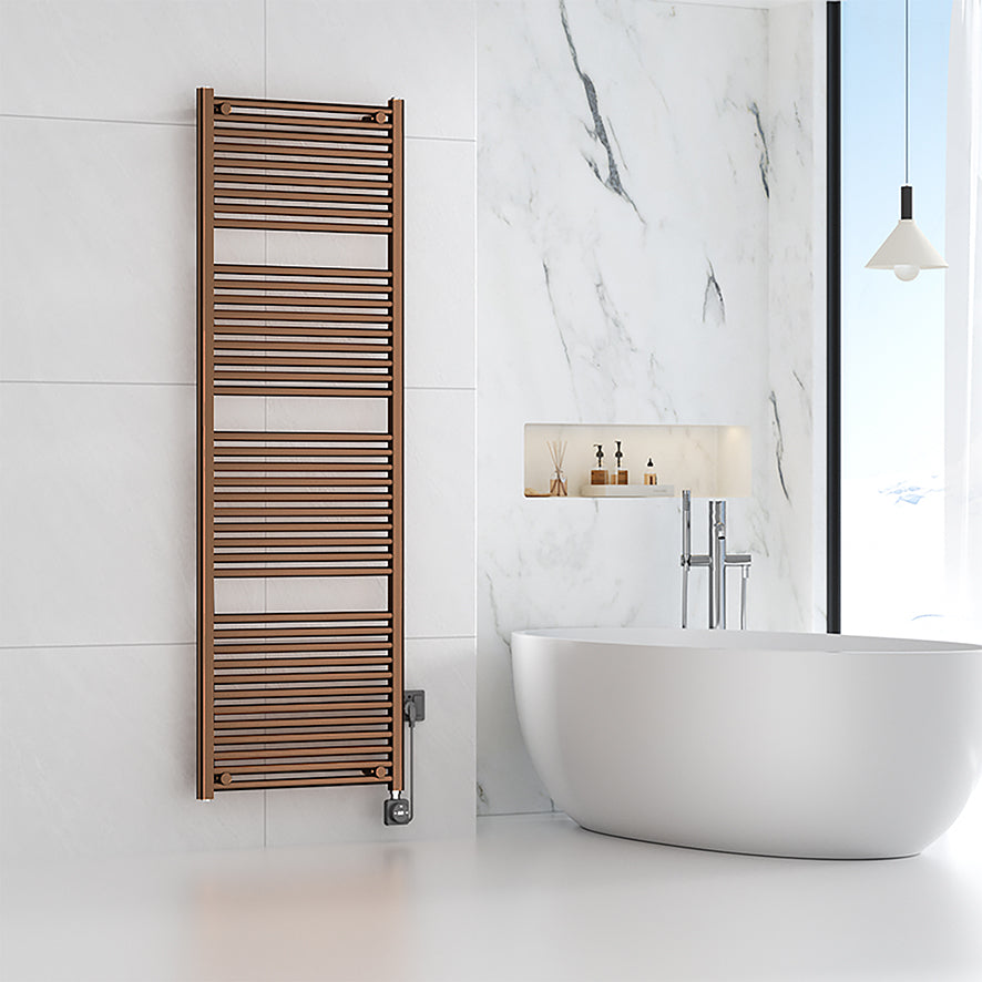 Wiesbaden Elara elektrische radiator Smart WiFi 181,7 x 60 cm geborsteld brons koper PVD