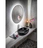 Sharon Ronde Spiegel Met LED Verlichting 80 Cm mat zwart