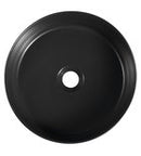 Infinity Ronde Keramische Waskom Voor Opbouw Ø36 Cm Mat Zwart