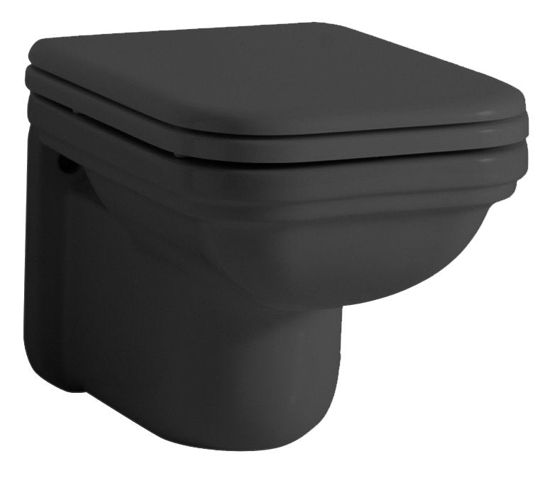 Wandtoilet Waldorf 37X55Cm Mat Zwart