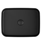 Isvea Infinity Rechthoekig Waskom 50x36 Cm Mat Zwart Keramiek