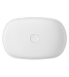 Infinity Ovale Keramische Waskom Voor Opbouw 55x36 Cm Wit
