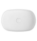 Infinity Ovale Keramische Waskom Voor Opbouw 55x36 Cm Wit