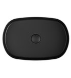 Infinity Ovale Keramische Waskom Voor Opbouw 55x36 Cm Mat Zwart