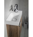 Piccolino Cast Marble Toiletfontein 30,8 x 17 cm Kraan Rechts Wit Mat