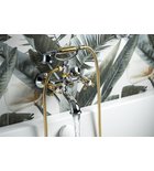 Antea Retro Badmengkraan Messing Wandmontage Met Handdouche Chroom/goud - Afbeelding 2