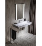 Sapho Godiva Cast Marble Meubelwastafel 96 X 44 X 11 Cm Wit - afbeelding 2