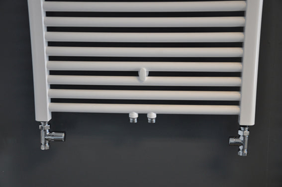 Luxe radiator aansluitset recht chroom