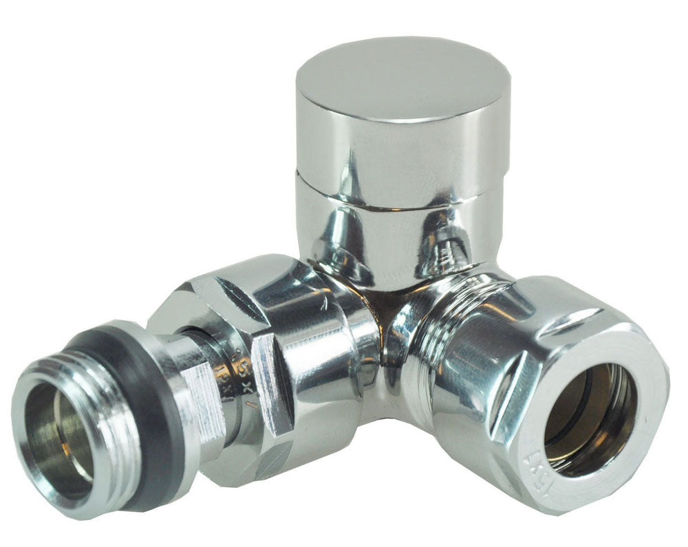 Thermostatisch voorbereid radiatorventiel haaks verkeerd 1/2" x 15 mm chroom