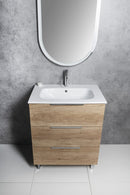 Piedra Meubelwastafel 60x46cm Keramiek Wit