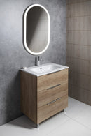 Piedra Meubelwastafel 60x46cm Keramiek Wit