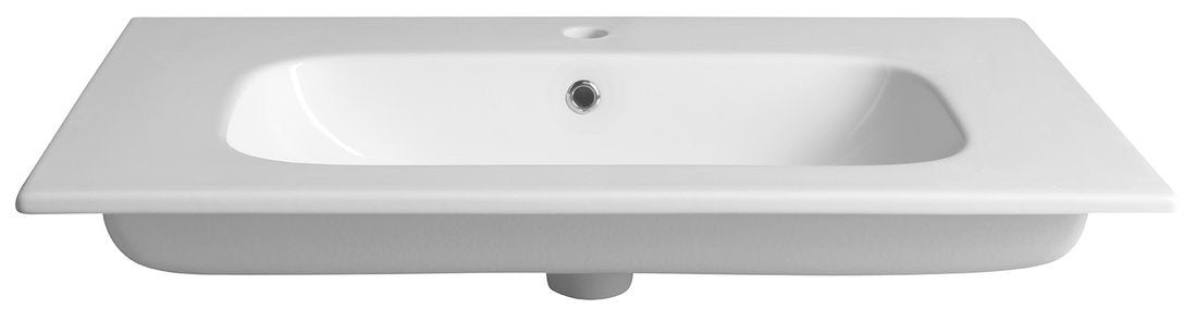 Piedra Meubelwastafel 80x46cm Wit, Keramiek