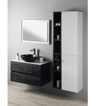 Sapho Odetta Badmeubel 80x45x50 Cm Zwart Eiken