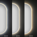 LED wandspiegel OVL 50x100cm Brush Gold - View 5