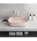 Infinity Ovale Keramische Waskom Voor Opbouw 55x36 Cm Zalmroze