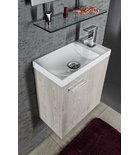 Agos Toiletfontein Gegoten Marmer 40x22cm Links/rechts Wit - Afbeelding 2