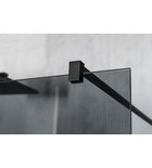Douchewand Vario Zwart Profiel, Mat Glas 110 cm