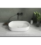 Infinity Ovale Keramische Waskom Voor Opbouw 55x36 Cm Mat Wit