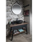 Orbiter Ronde Spiegel Met LED Verlichting 60 Cm mat zwart