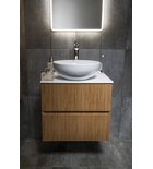 Sapho Rockstone Wastafelblad 58 X 44,5 X 1,2 Cm Mat Wit - afbeelding 2