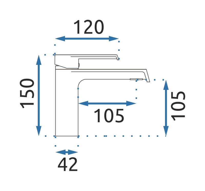 Wastafelkraan Rea Hass Chrom Low - View 7