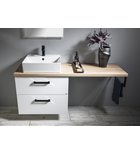 Sapho Vega Countertops Topblad 145x45x5 Cm Hpl Laminate Platin Eiken