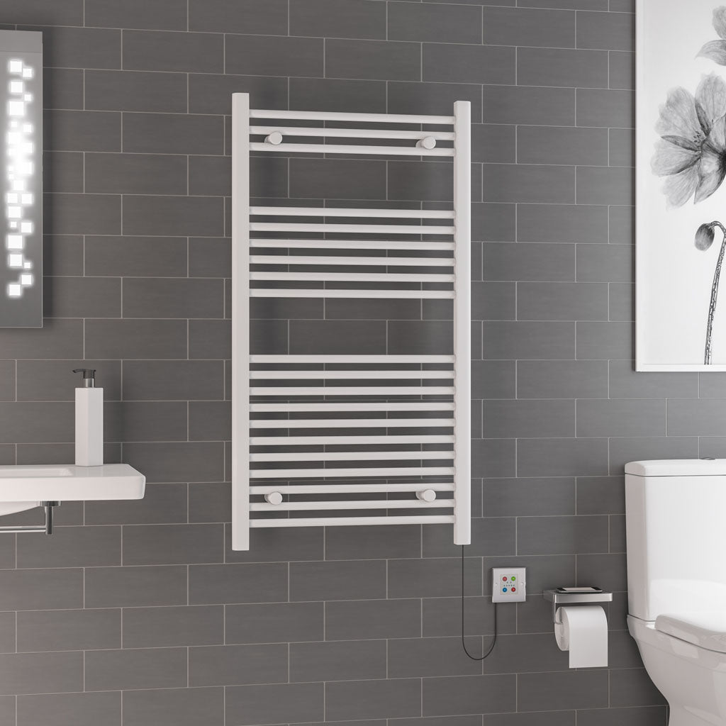 Eastbrook Biava Elektrische Handdoekradiator 1100x600mm 500W Glans Wit