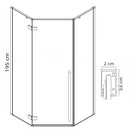 Rea Diamond Gold 100x100 Douchecabine - View 7
