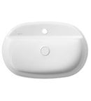 Infinity Ovale Keramische Waskom Voor Opbouw 60x40 Cm Wit