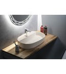 Infinity Ovale Keramische Waskom Voor Opbouw 60x40 Cm Ivoor