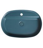 Infinity Ovale Keramische Waskom Voor Opbouw 60x40 Cm Mat Petrolgroen
