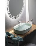 Infinity Ovale Keramische Waskom Voor Opbouw 60x40 Cm Mintgroen