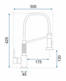 Keukenkraan Rea Spring Brush Steel - View 7