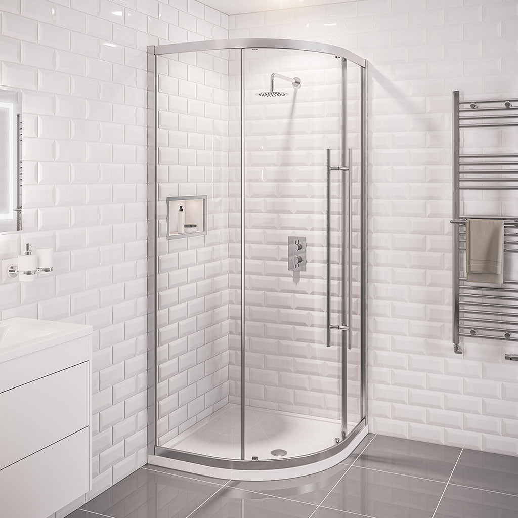 Eastbrook Vantage 2000 kwartronde douchecabine 80 x 80 x 200 cm - chroom