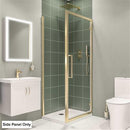 Eastbrook Corniche Douchecabine 100x100 cm 8 mm - Geborsteld Messing