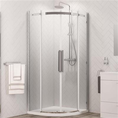 Eastbrook Corniche 2000 kwartronde douchecabine 100 x 100 x 200 cm, chroom