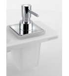 Abeline Rockstone Solid Surface Planchet 50 Cm Wit Mat Chroom Met Beker En Zeepdispenser