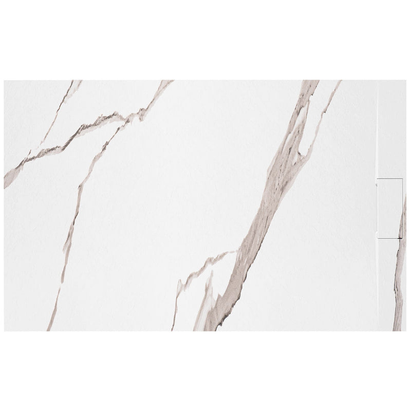 Douchebak Rea Bazalt CARRARA WHITE 80x100