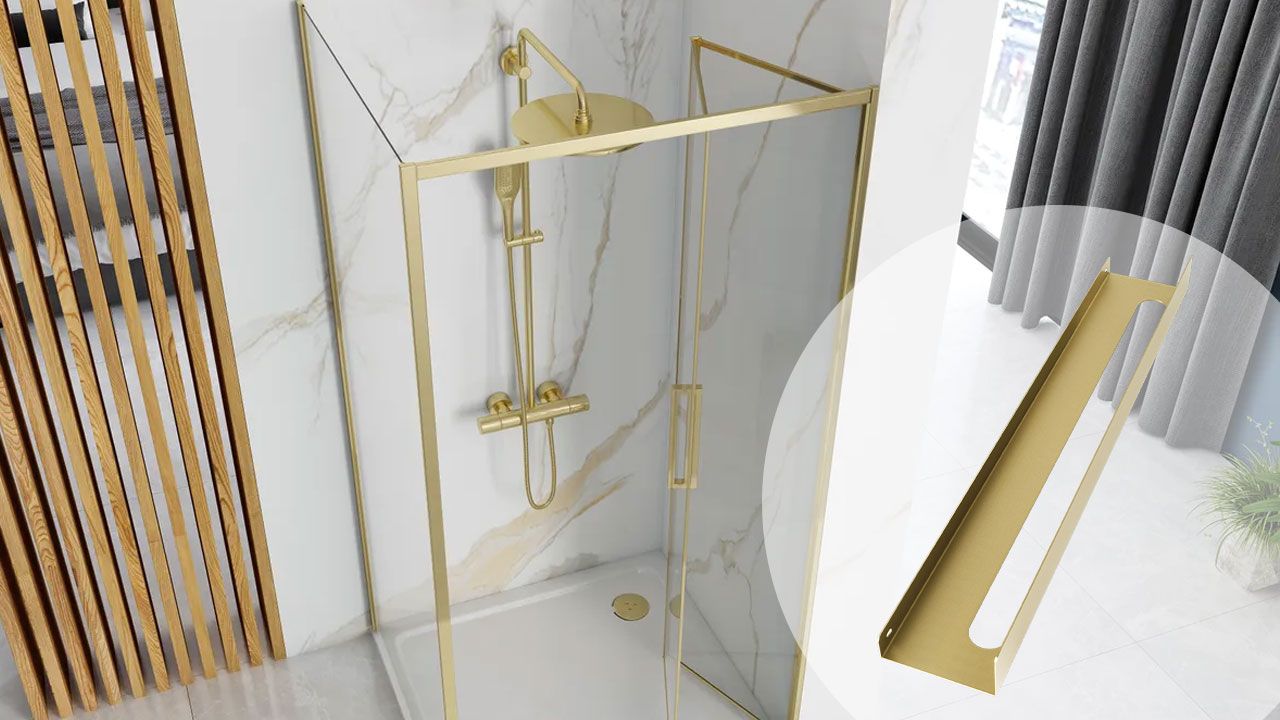 Badkamerplank SF02 60cm gold brush