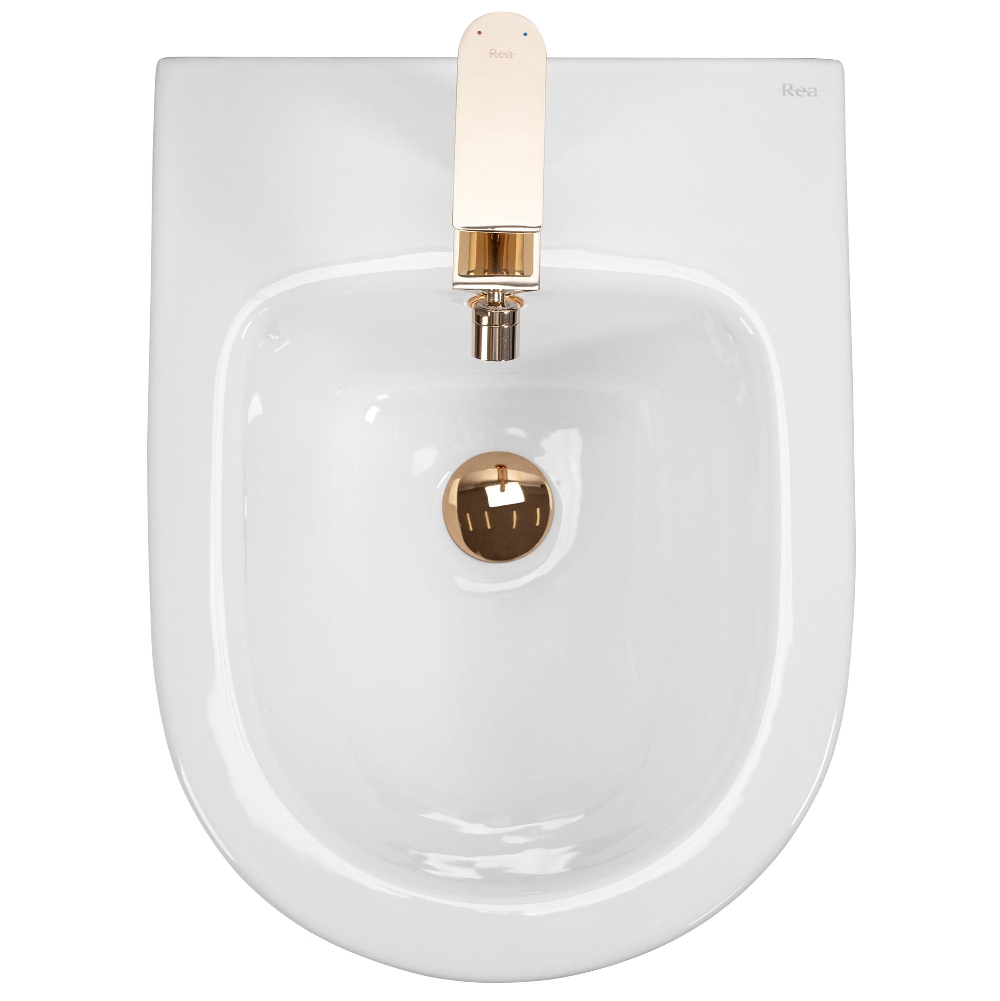 Wandbidet Rea Carlo Mini White Gold Edge
