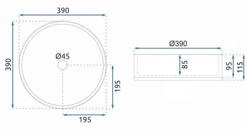 Opzetwastafel Rea Cristal Transparent 39 - View 8